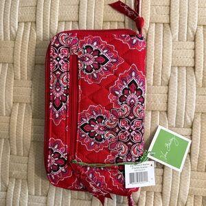 Vera Bradley Frankly Scarlett Red Quilted Zip Around Wallet